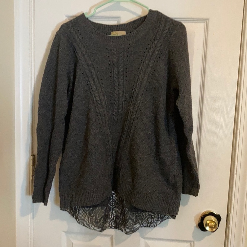 M/L ModCloth sweater with lace detail in the back